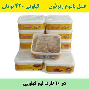 عسل باموم زیرفون جنگلی نیم کیلویی