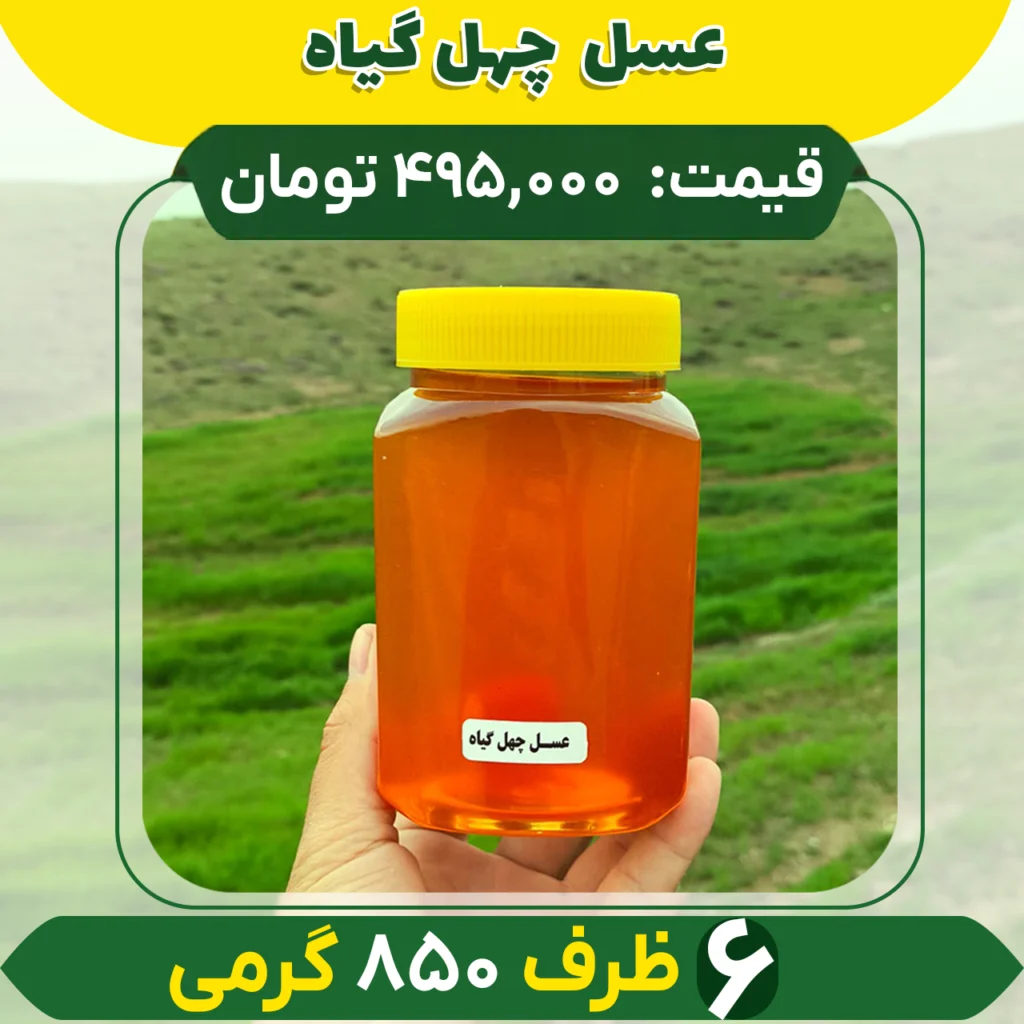 خرید عمده عسل چهل گیاه ظرف 850 گرمی