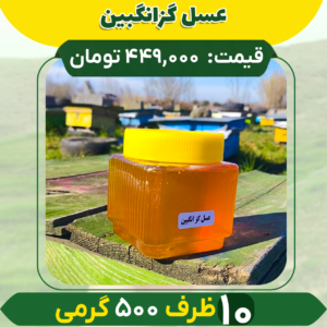 خرید عسل عمده گزانگبین ظرف نیم کیلویی